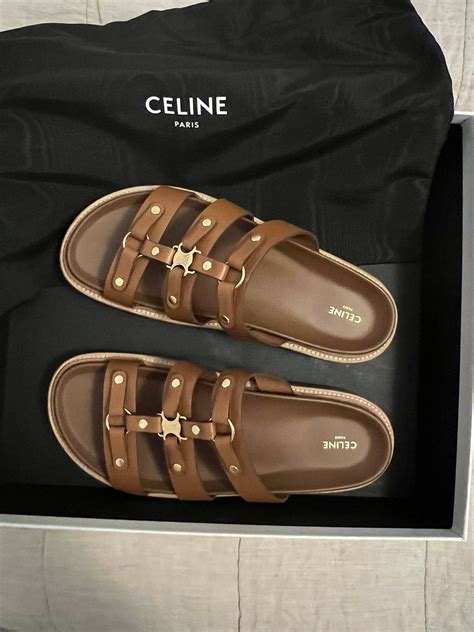 celine tippi slides|Review: Celine Tippi slides (black calfskin), size 41, .